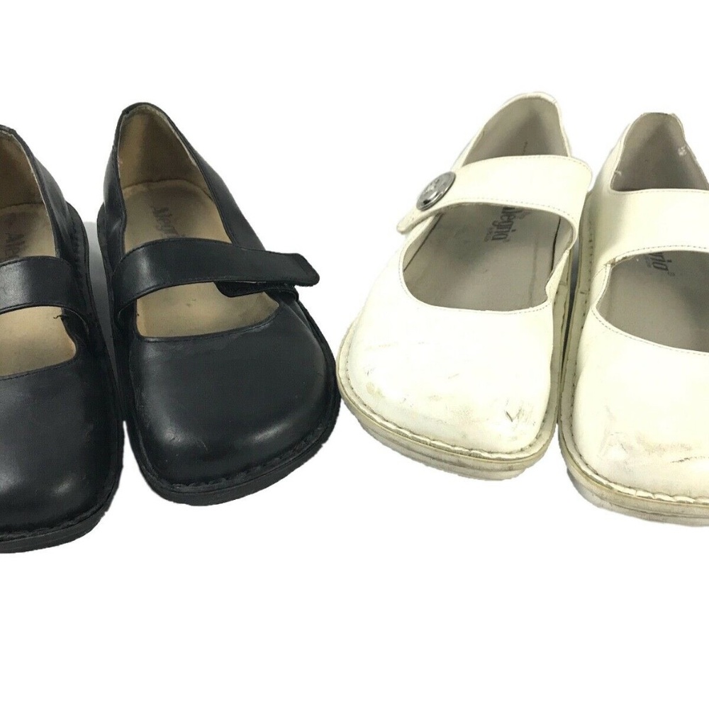 SOLD - Lot of 2 Alegria Leather Mary Jane Clogs
